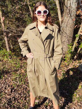 Classic Vintage Trench Coat 14 Tan